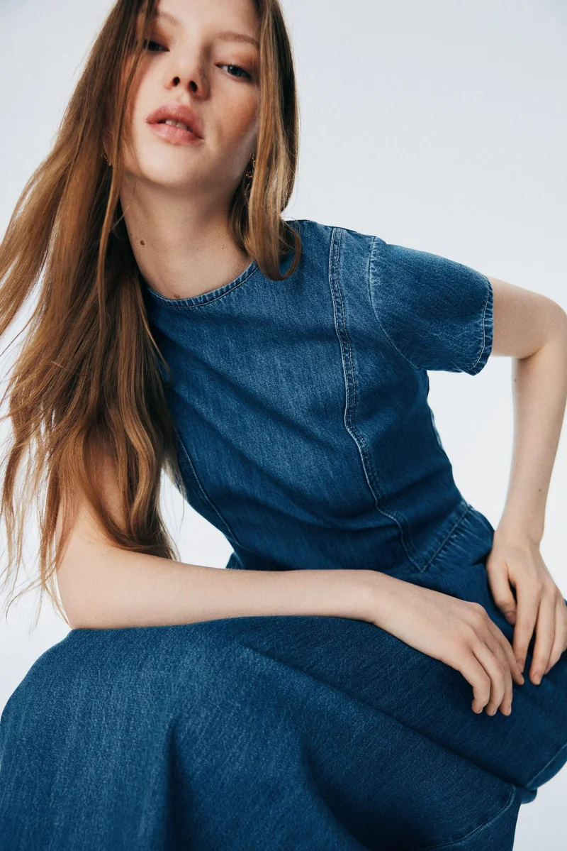 H&M Denim maxi dress