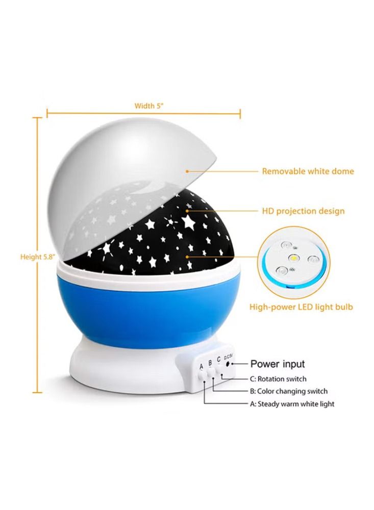 Dreamzon Starry Night Light Rotating Moon Stars Projector Multicolour 5.6 x 5.2 x 5.1inch - Image 3