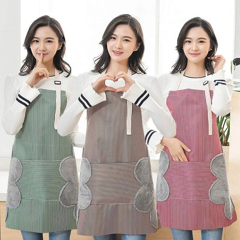 ALKAYAN Pinstripe Waterproof Cooking Aprons - Image 2