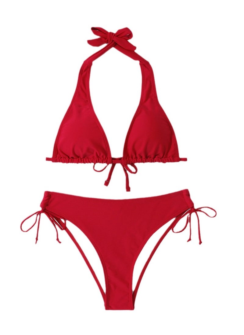 NADANBAO New swimsuit strappy bikini solid color swimsuit beach vacation bikini - Image 1