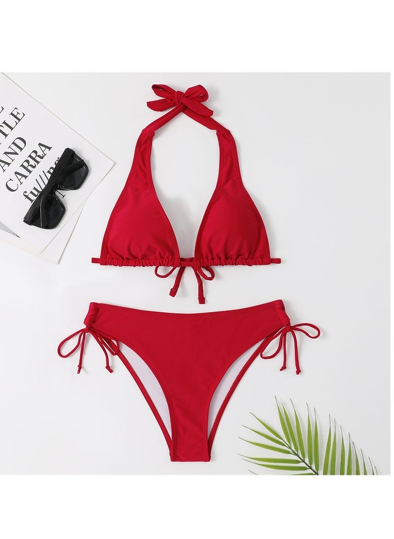 NADANBAO New swimsuit strappy bikini solid color swimsuit beach vacation bikini - Image 3
