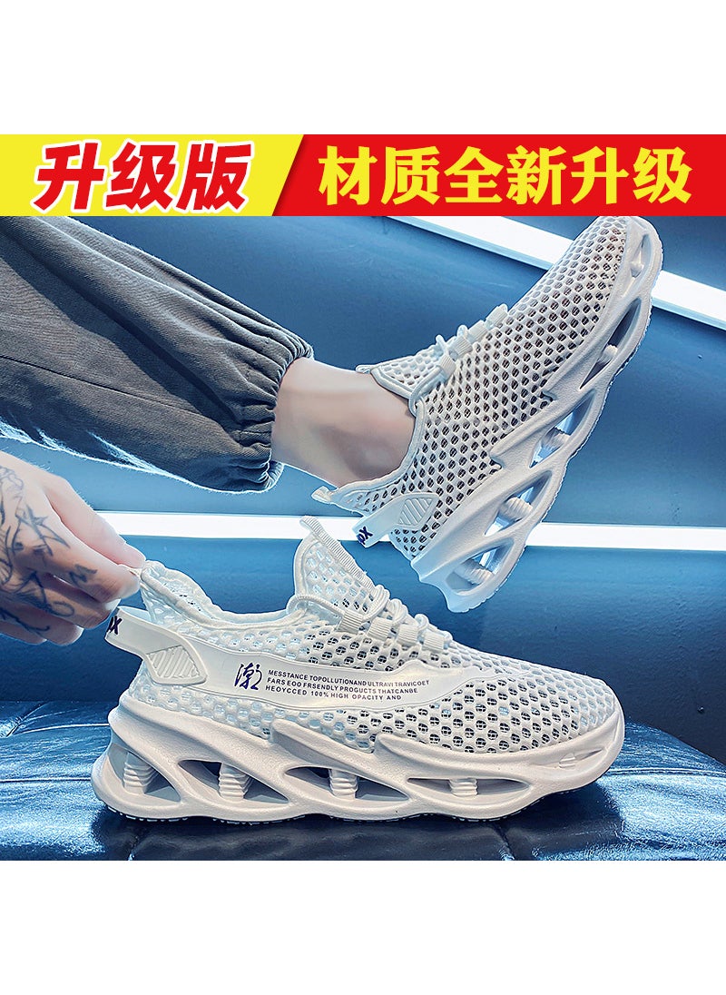 Generic - Breathable Mesh Mens Sneakers Summer 2024 White [upgraded version]] - Image 1