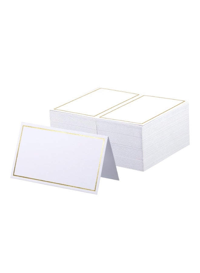 Premium Place Cards, Used for Table Decoration, Seat Cards with Double Gold Foil Border, 2x3.6-Inch Tent Cards - Perfect for Weddings, Tables, Dinner Parties