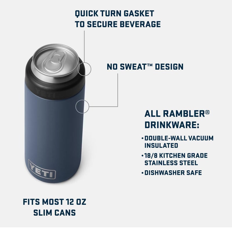 YETI Rambler 12 oz. Colster Slim Can Insulator for the Slim Hard Seltzer Cans, (NO CAN INSERT) Black Forest Green - Image 2