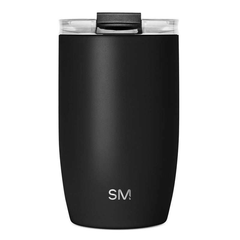 Simple Modern Travel Coffee Mug Tumbler with Flip Lid | Reusable Insulated Stainless Steel Cold Brew Iced Coffee Cup Thermos | Gifts for Women Men Him Her | Voyager Collection | 12oz | Midnight Black - Image 2