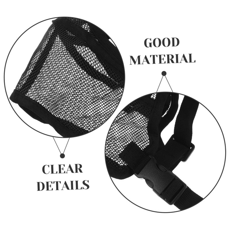 Soft Breathable Mesh Dog Muzzle For Bulldogs Short Snout Adjustable Black Mouth Cover - Image 4