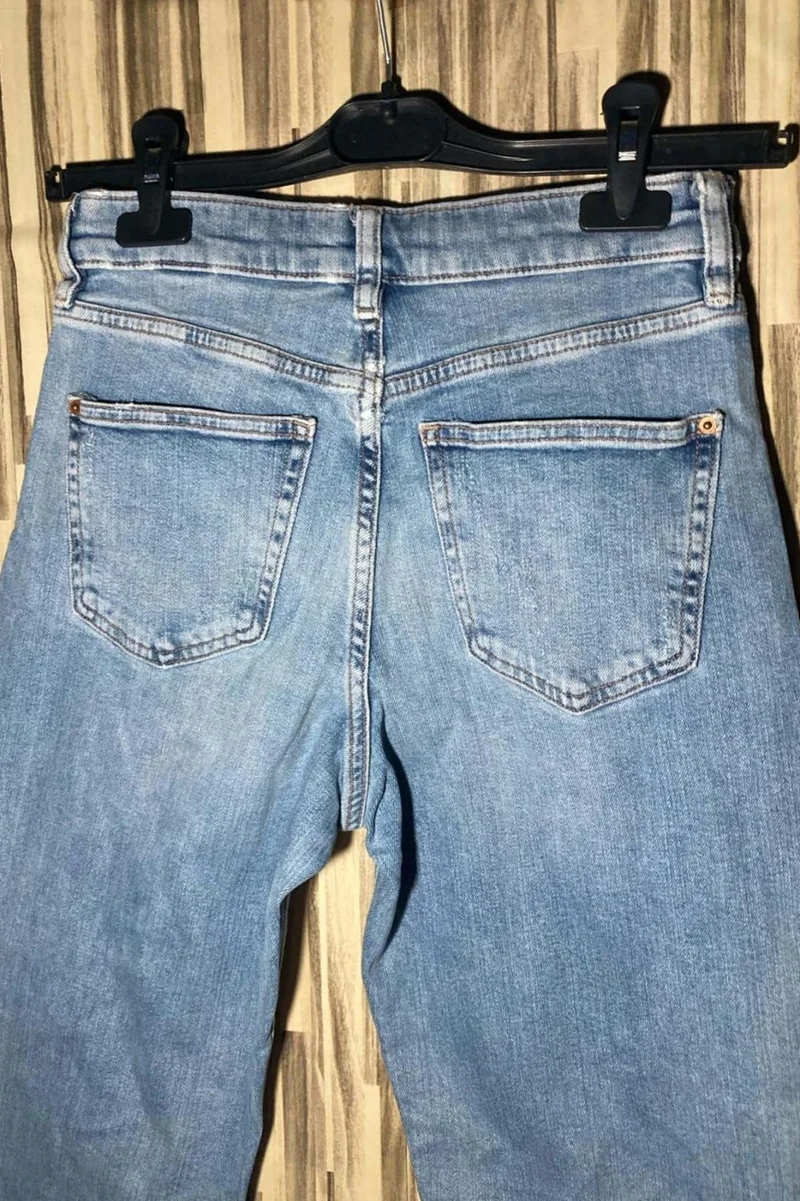 غري مور تكستل Gray Purple Textile Unisex Boyfriend Jean Trousers