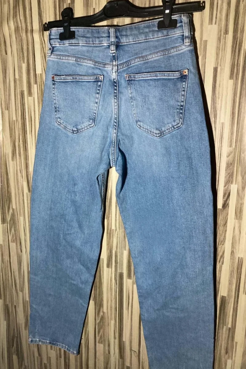 غري مور تكستل Gray Purple Textile Unisex Boyfriend Jean Trousers
