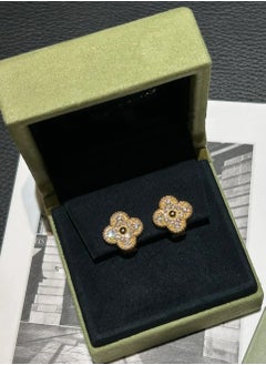 Van Women's four-leaf clover earrings in gold laser style  - Image 1