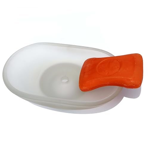 Pure Source India Soap Dish for Washroom Or Kitchen, Simply Place Where Want, No Need to Screw/Fitting, Made by Glass (5.25 Inch) - Image 3