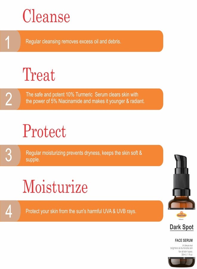 Vedimatic Khadi 100% Pure Natural Dark Spot Serum With 10% Vitamin C & More | | For Dull Skin | Beginner Friendly, For All Skin Types | 100% Vegan 30ml. - Image 4