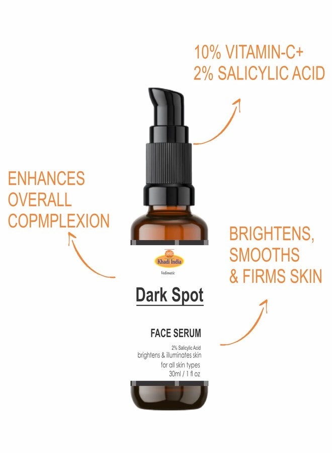 Vedimatic Khadi 100% Pure Natural Dark Spot Serum With 10% Vitamin C & More | | For Dull Skin | Beginner Friendly, For All Skin Types | 100% Vegan 30ml. - Image 3