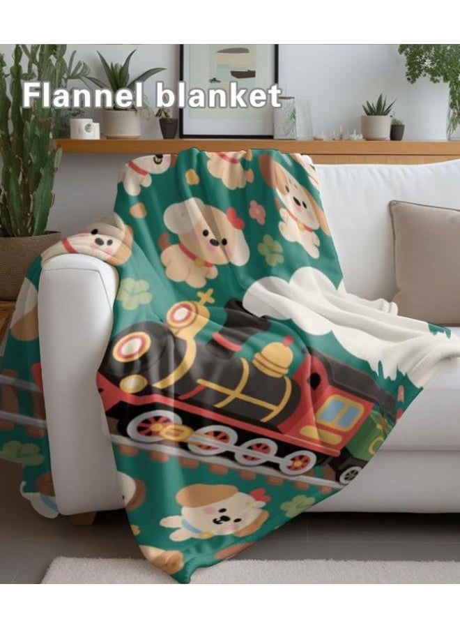 عام بطانية رقيقة من الفانيلا الكرتونية للأطفال والرضع (دافئة ومريحة، ومناسبة للنوم والألعاب) 70 سم * 100 سم - Image 5