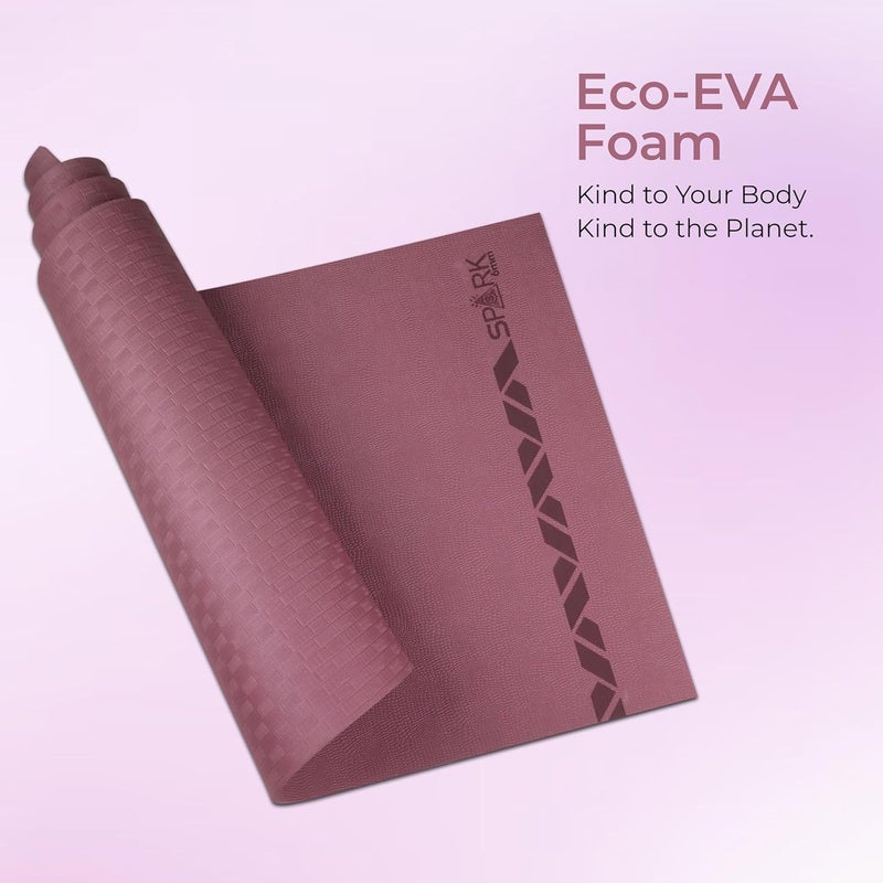 Nivia Spark EVA Yoga Mat - 6mm Thickness, Wine Color, for Men & Women Home Workouts - Image 5