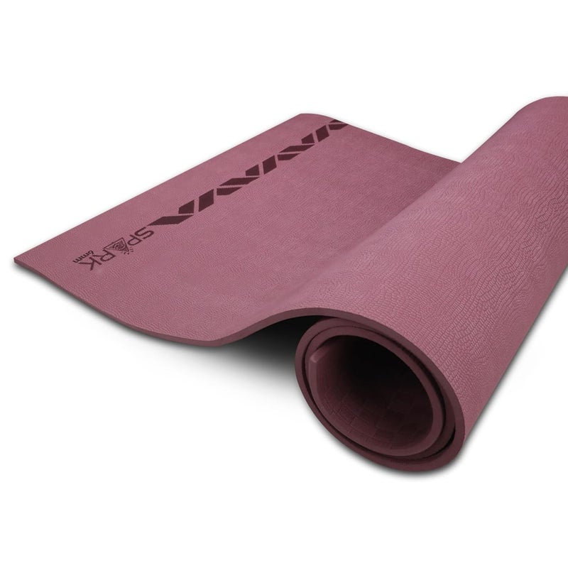 Nivia Spark EVA Yoga Mat - 6mm Thickness, Wine Color, for Men & Women Home Workouts - Image 1