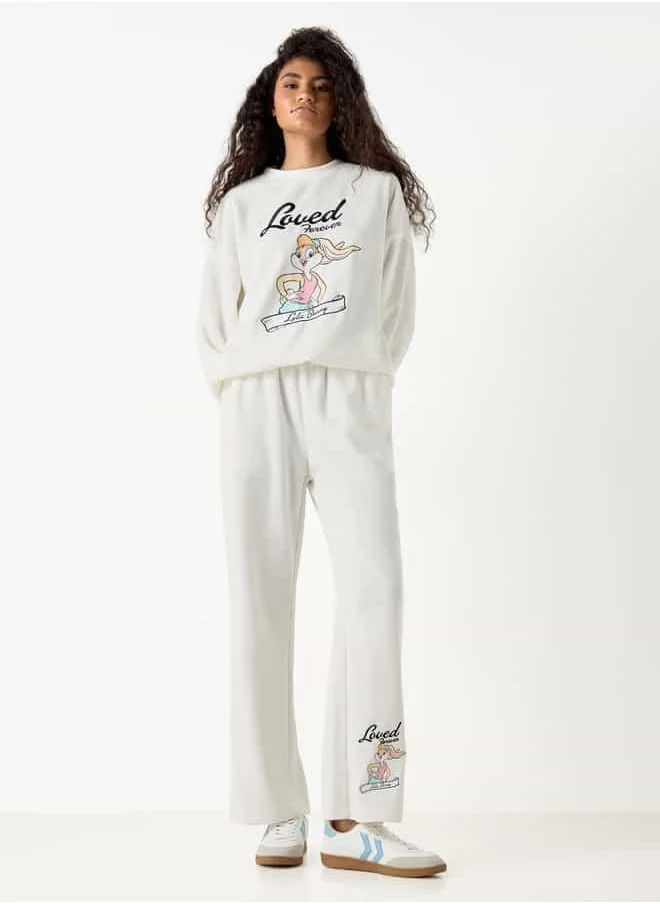 SP Characters Lola Bunny Print Joggers with Drawstring Closure and Pockets