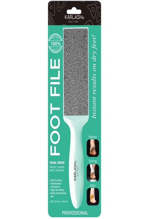 Karlash 2-Sided Nickel Foot File for Callus Trimming and Callus Removal, Mint (1) - Image 1