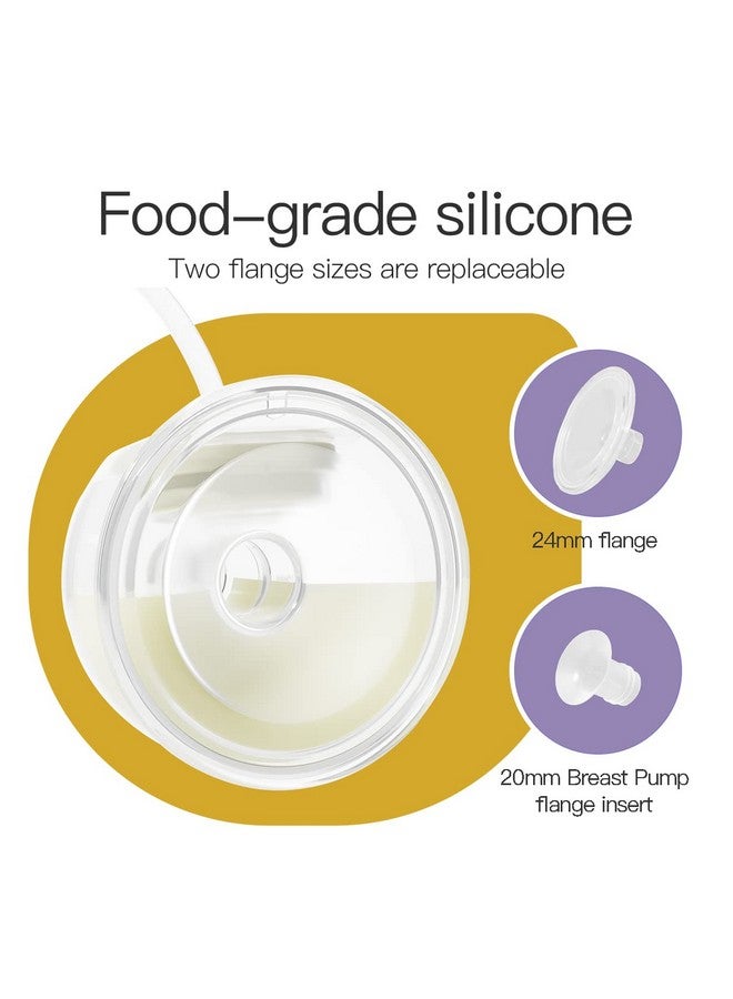 Phanpy Wearable Breast Pump Milk Collector Cup, New Cup Parts, Original Phanpy Breast Pump Replacement Accessories, 24 mm Flange and 20mm Insert Included, 15 oz / 420 ml, 2 Piece - Image 2