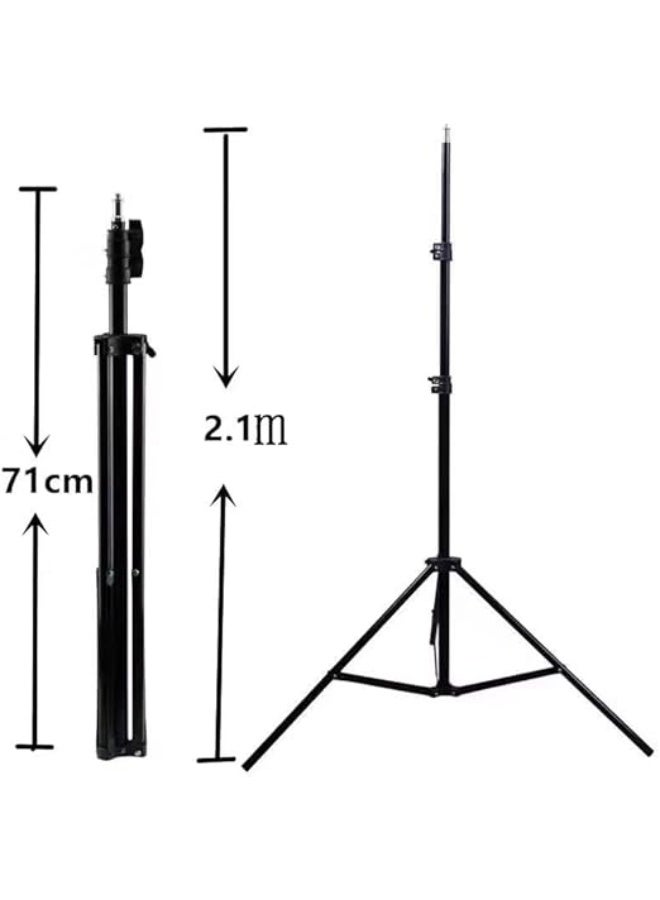LED Panel Light 24 Inch - Super Bright & Adjustable with Tripod and Lapel Microphone for Studio & Video Use - Image 2