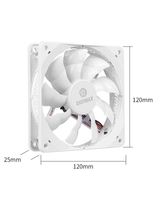 Enermax White Bat Advanced Edition 12cm Case Fan, Magnetic Air Bearing, 4pin Smart Temperature Control, Three-stage Manual Speed Adjustment, Led - Image 2