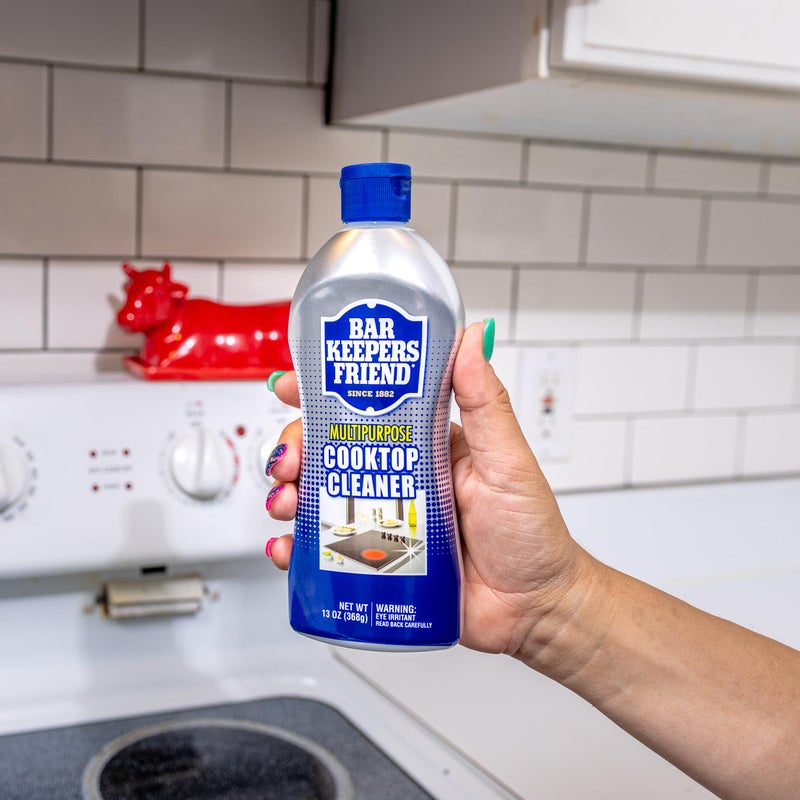 Bar Keepers Friend Cooktop Cleaner (2 x13 oz) Multipurpose Liquid Stovetop Cleanser - Safe for Use on Glass or Ceramic Cooking Surfaces, Copper, Brass, Chrome, and Stainless Steel & Porcelain Sinks - Image 3