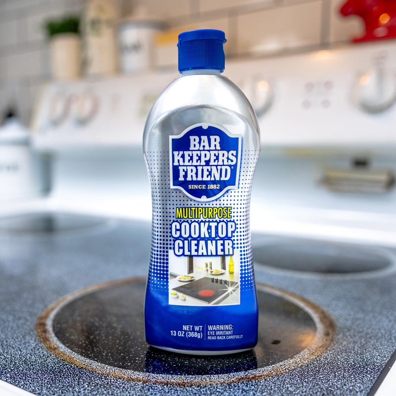 Bar Keepers Friend Cooktop Cleaner (2 x13 oz) Multipurpose Liquid Stovetop Cleanser - Safe for Use on Glass or Ceramic Cooking Surfaces, Copper, Brass, Chrome, and Stainless Steel & Porcelain Sinks - Image 2