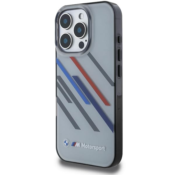 CG MOBILE BMW [Official Licensed], Protective Case Designed for iPhone 16 Pro |Motorsport | IML Printed Case Random Stripes - Grey - Image 4