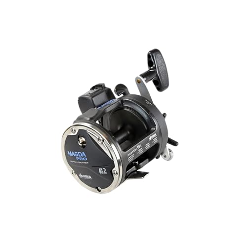 Okuma Magda Pro Line Counter Levelwind Trolling Reel, Small, Stainless Steel, Black/Silver, MA-20DLX - Image 2