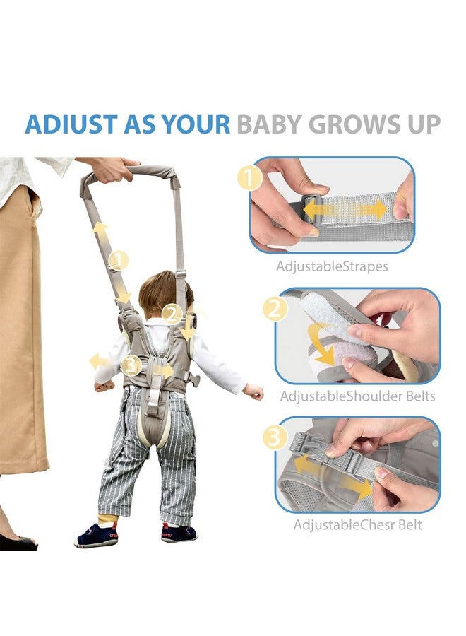 Bethbear Baby Walking Harness-Handheld Assistant Belt- Toddler Infant Walking Aid for Trainer & Support 7-24 Month Old (summer-Gray-1819) - Image 4