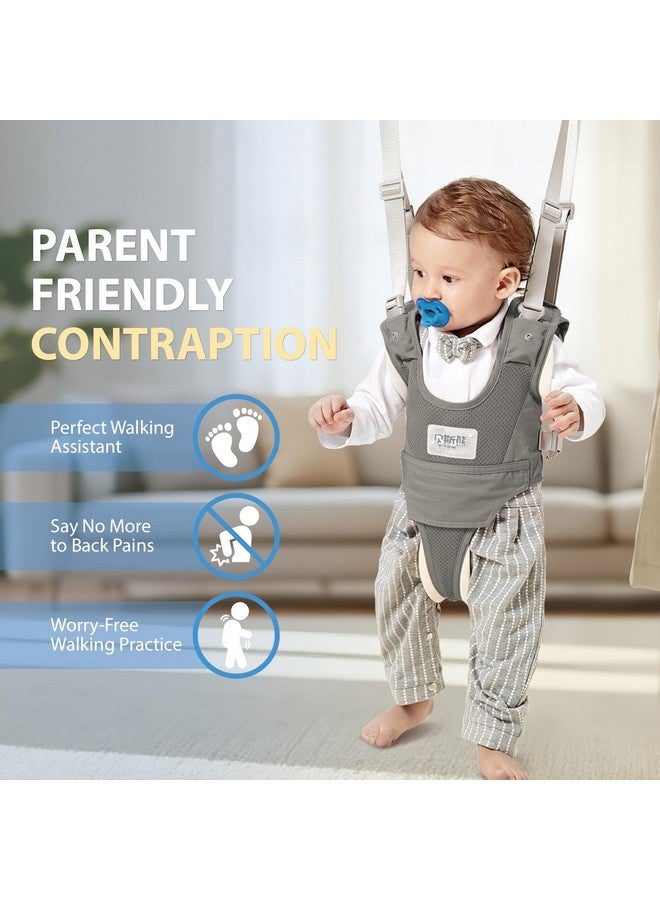 Bethbear Baby Walking Harness-Handheld Assistant Belt- Toddler Infant Walking Aid for Trainer & Support 7-24 Month Old (summer-Gray-1819) - Image 2