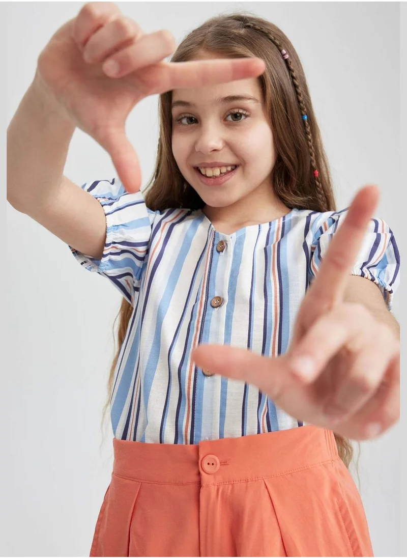 DeFacto Girl Woven Short Sleeve Shirt