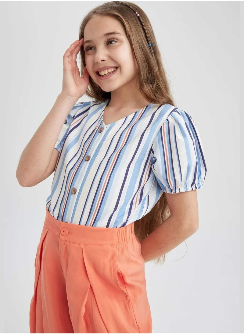 DeFacto Girl Woven Short Sleeve Shirt