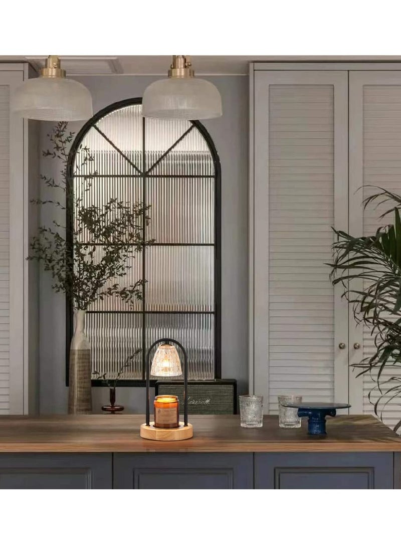 كابتن تيك Lamps Table lamps Candle Warmer Lamp, Dimmable Lantern with Timer, Wax Melt for Scented Candles, Compatible with Small & Large Jar, with 2 Light Bulbs - Image 5