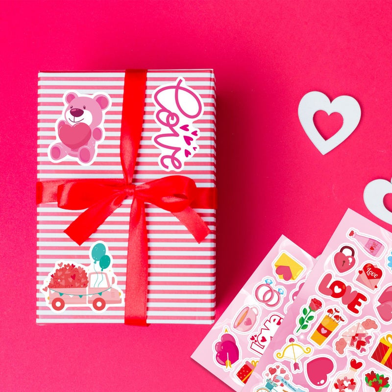Children's Anime Cute Cartoon Valentine's Day Love Heart Interactive Educational Puzzle DIY Face Stickers - Image 3