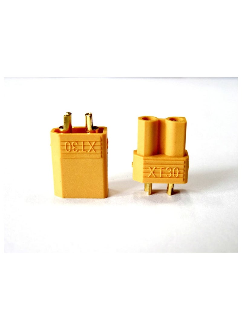 10 Pairs XT30 2mm Golden Connector LiPo Battery Plug Set Male and Female Connectors for RC Hobby Airplane Helicopter Multicopter Quadcopter - Image 2
