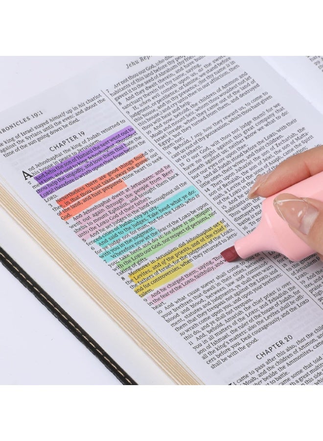 6 Piece Set Of Aesthetic Highlighter, Marker, Quick Drying (6 Colors, Yellow Green, Blue, Purple, Orange Red) - Image 4