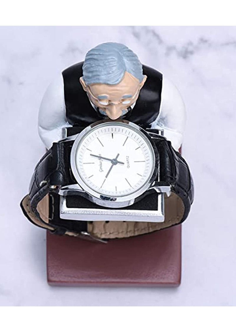 Generic - Watch Display Stand, 1 Pcs Housekeeper Statue Room Decoration Rack Watch Stand Storage Creative Old Man Watch Rack Bracelet Necklace Jewelry Holder for Office Store Home Gift Decoration - Image 1