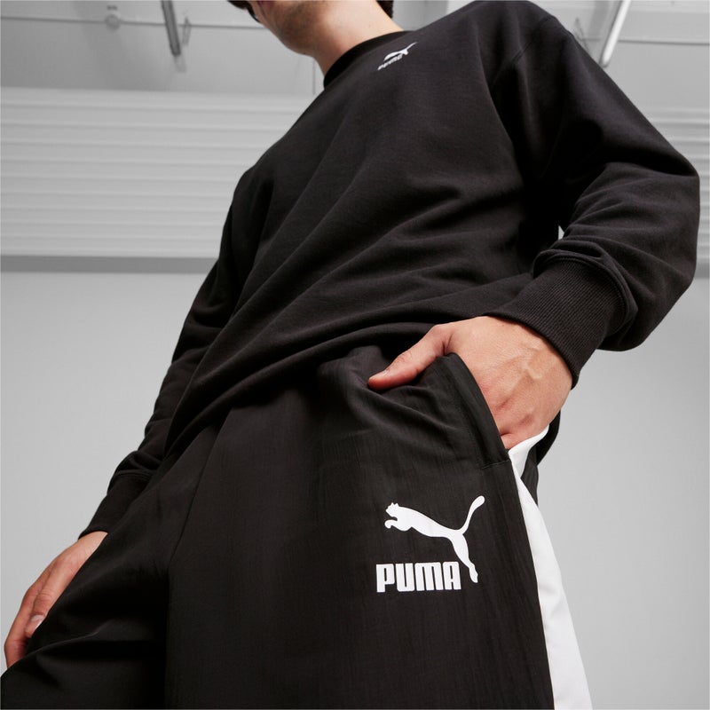 PUMA T7 Oversized Mens Black Track Pants - Image 4