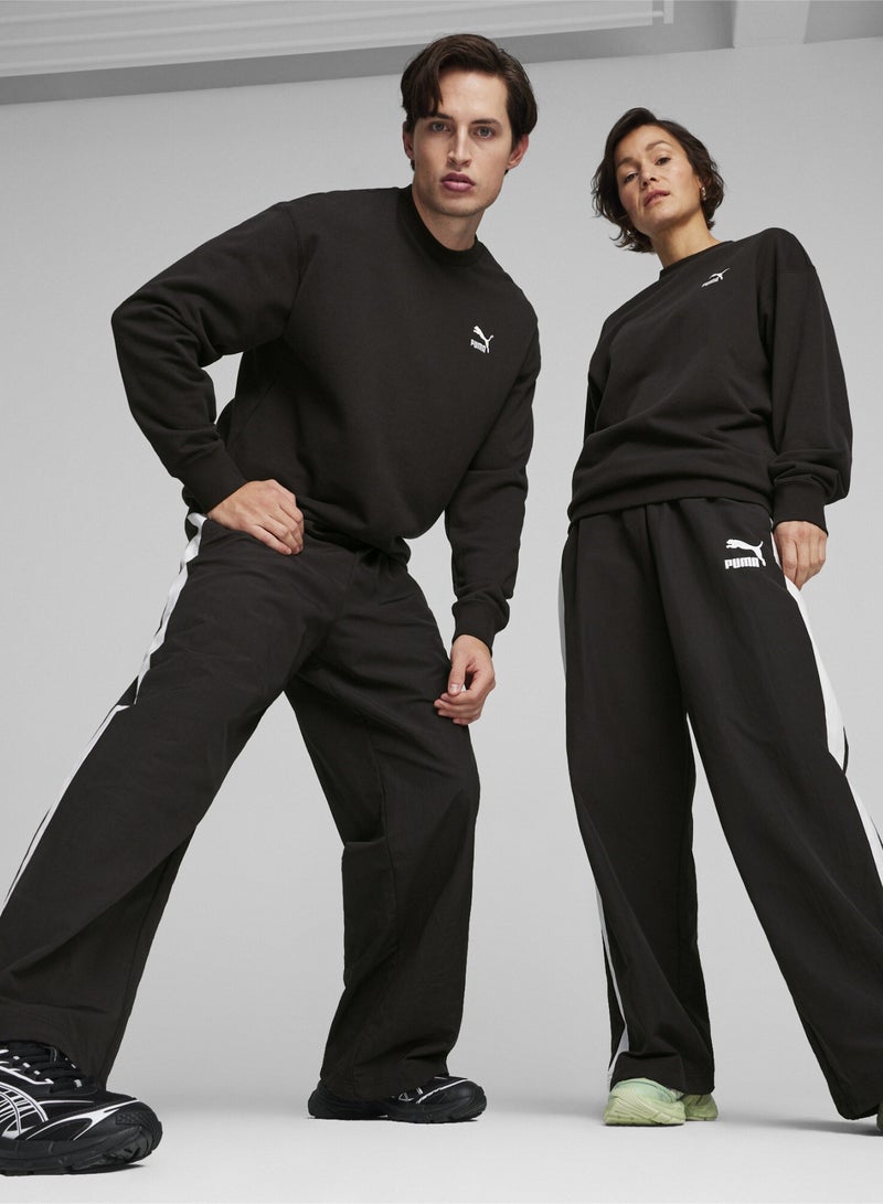 PUMA T7 Oversized Mens Black Track Pants - Image 1