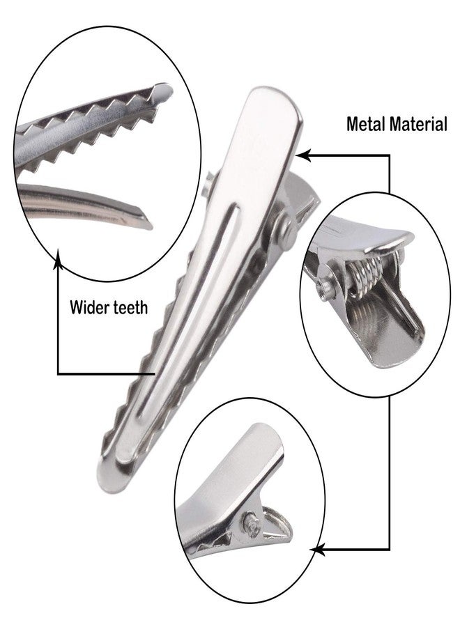 Aylifu 30MM Small Alligator Hair Clips, 100 Pieces Silver Metal Alligator Hair Pins Teeth Bows Crocodile Hair Clips Holders Accessories for Hair Care, Arts & Crafts Projects - Image 5