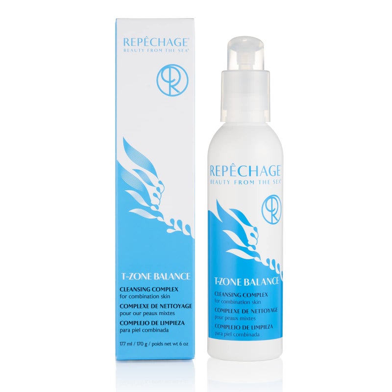 Repechage TZone Balance Cleansing Complex For Combination Skin Hydrating Daily Facial Cleanser with Squalane Helps Minimize Pores Balancing Face Wash for Oily Combination Skin SoapFree 6 oz