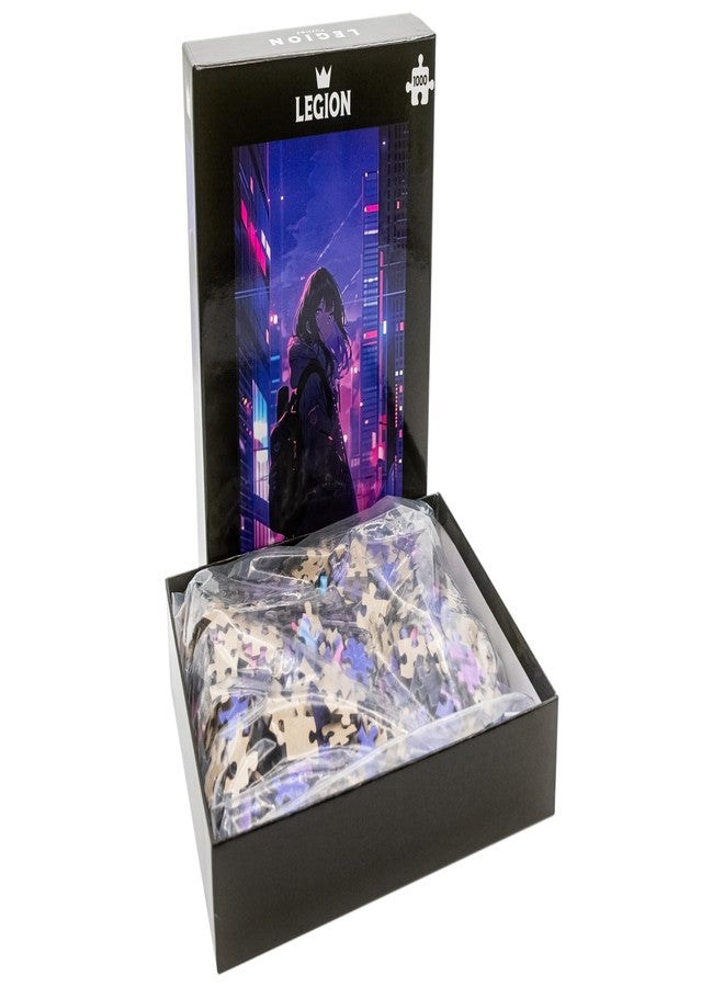 Legion Lo-Fi Anime Puzzle with Poster | 1000 Piece Jigsaw Puzzle for Teens and Adults | 70cm x 50cm | Looking Back - Image 3