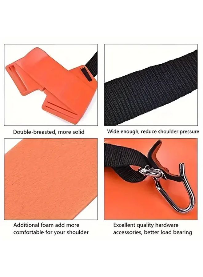 Orange Ergonomic Shoulder Support For Grass Cutter And Weed Trimmer Comfort Fit 1pc - Image 4