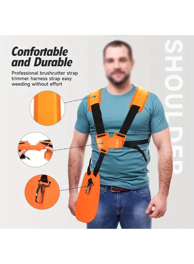 Orange Ergonomic Shoulder Support For Grass Cutter And Weed Trimmer Comfort Fit 1pc - Image 2