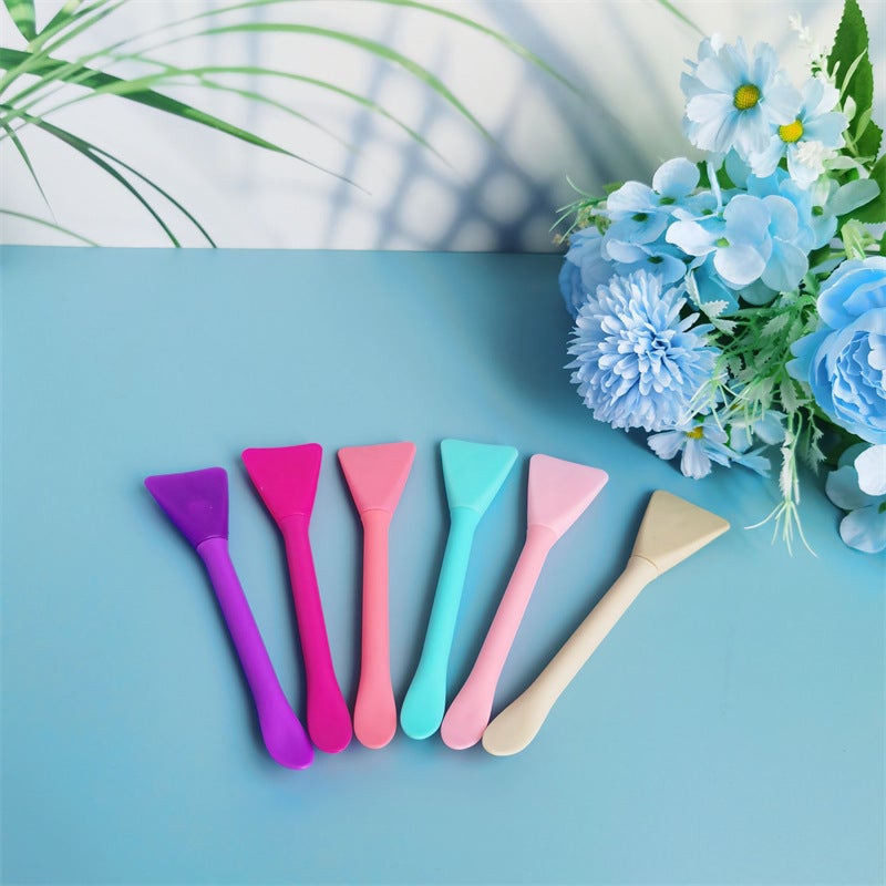Wholesale silicone mask brush double-headed mud mask mask brush dual-use easy-to-clean makeup brush with scoop - Image 2