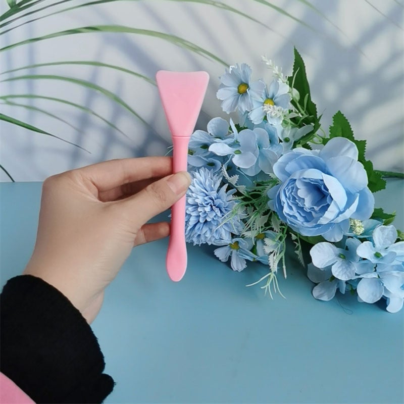 Wholesale silicone mask brush double-headed mud mask mask brush dual-use easy-to-clean makeup brush with scoop - Image 3