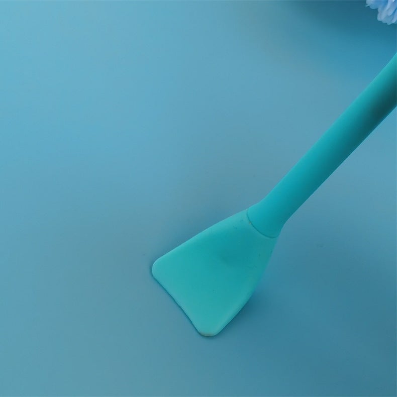 Wholesale silicone mask brush double-headed mud mask mask brush dual-use easy-to-clean makeup brush with scoop - Image 4