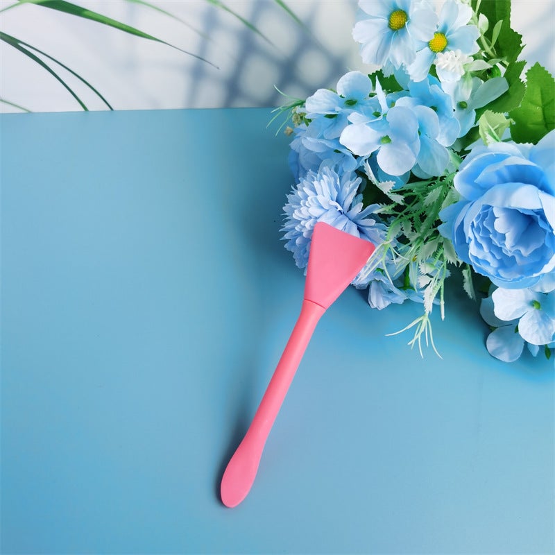 Wholesale silicone mask brush double-headed mud mask mask brush dual-use easy-to-clean makeup brush with scoop - Image 1