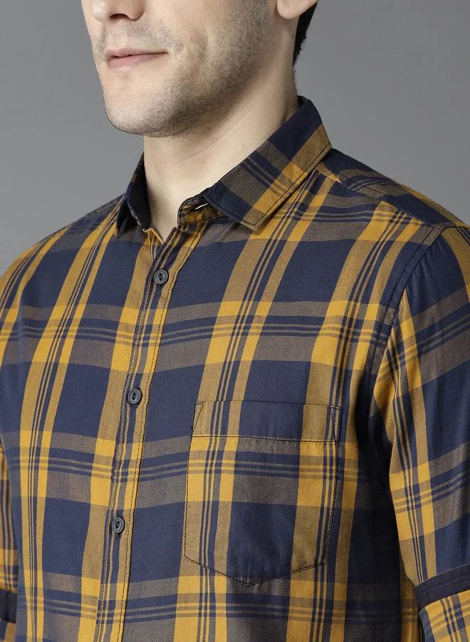 Dennis Lingo Plaid Checked Slim Fit Shirt with Long Sleeves by Styli