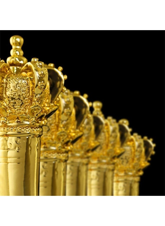 Crown of Honor trophy, resin gold trophy, hand-held trophy, excellent personal award gift, gift box packaging, customizable text (Color : Gold, Size : 8 * 8 * 29cm) - Image 5